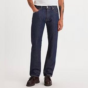 Levis 501 Button Fly Dark Wash Jean Sz 36